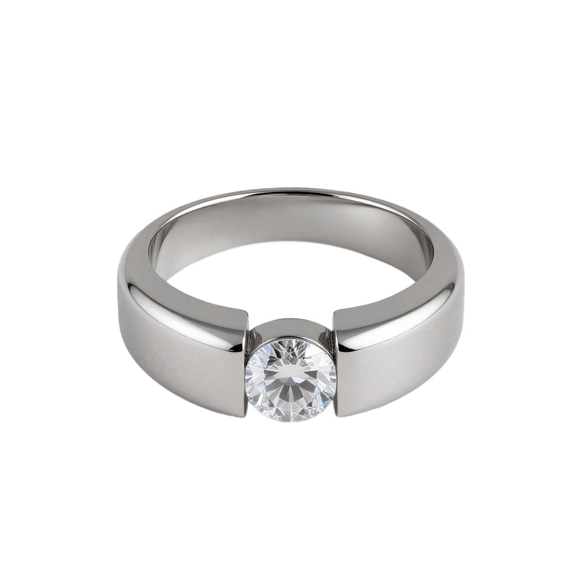 Men’s Round Cut Solitaire Ring
