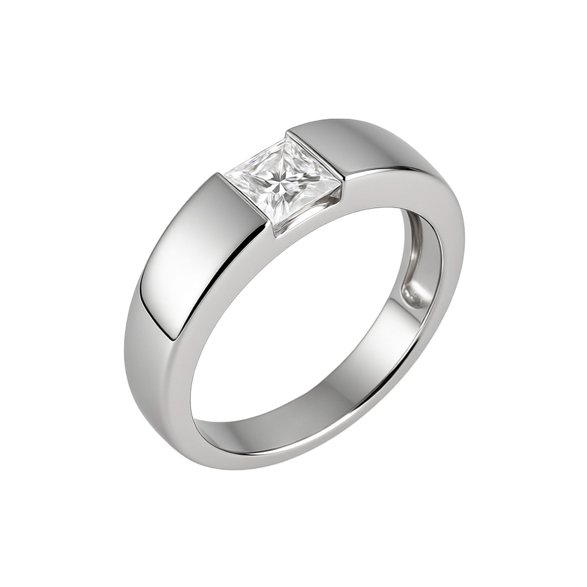 Men’s Princess Cut Solitaire Ring